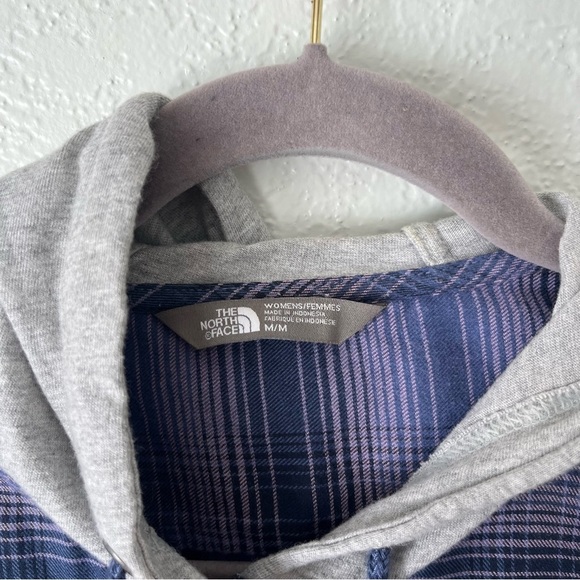 The North Face Jacket Women's Medium Campground Shacket Button Plaid Hoodie - Picture 8 of 12
